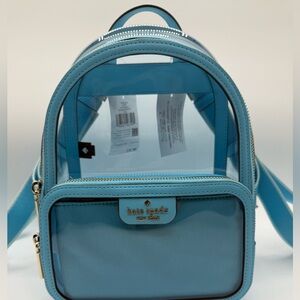 Kate Spade NWT Blue See Thru Backpack